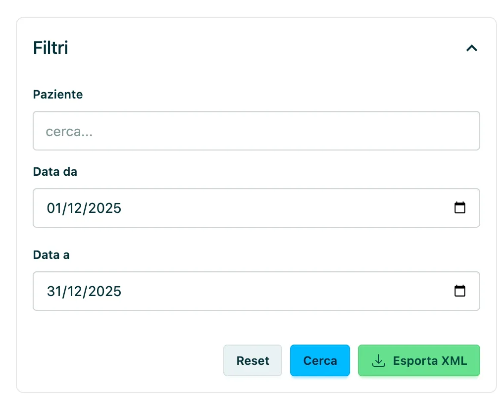 Appuntoo - Esportazione e riepilogo fatture