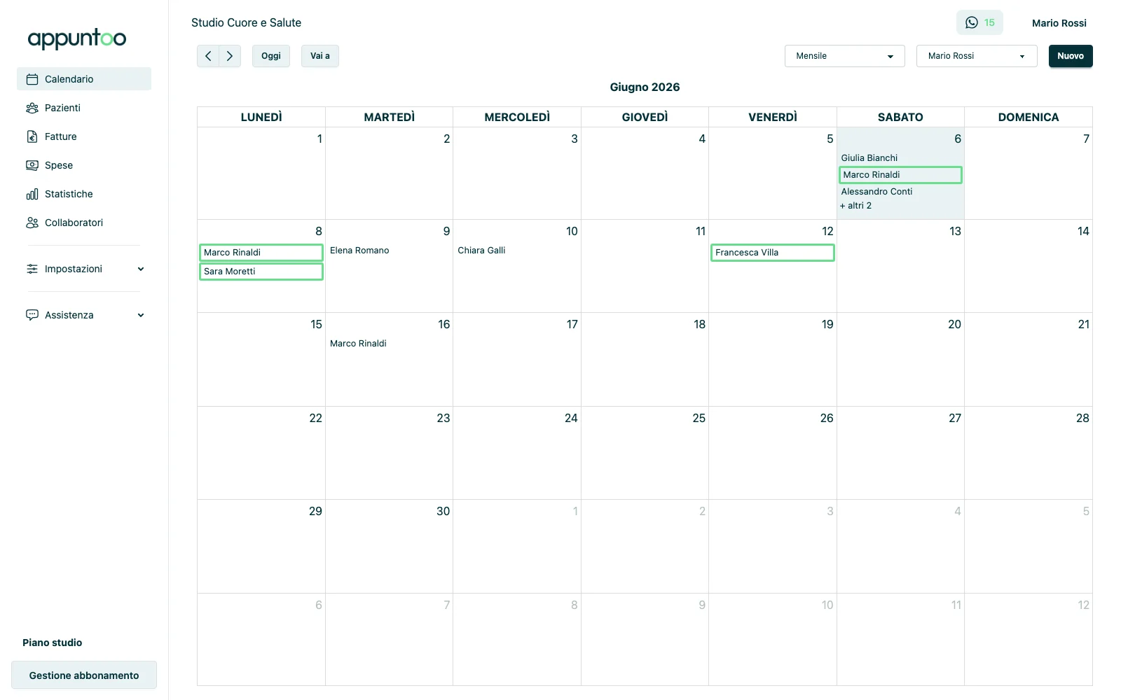 Capitolo Calendario della guida di Appuntoo